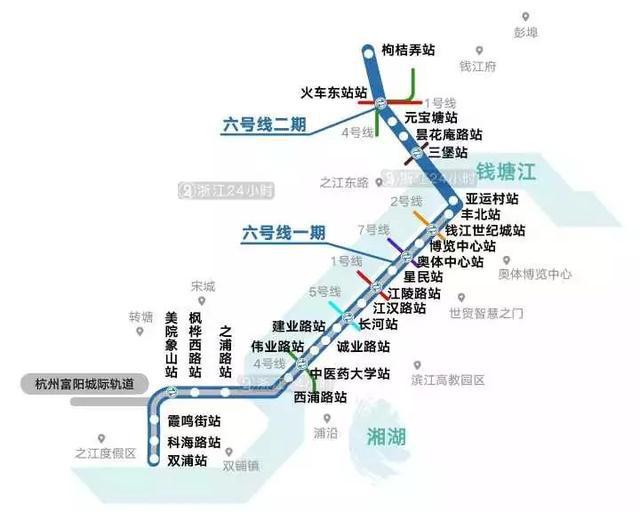 杭州地铁5号线最新线路图