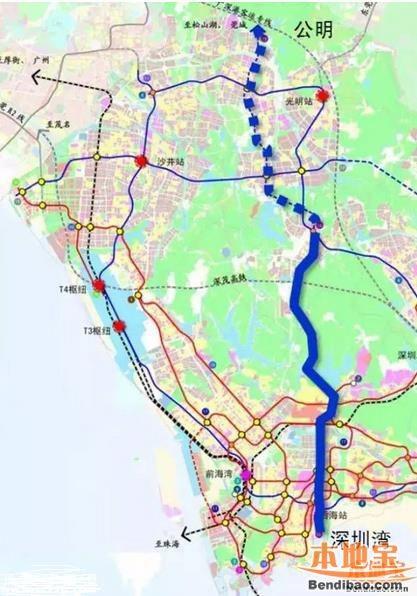 深圳地铁13号线最新线路图